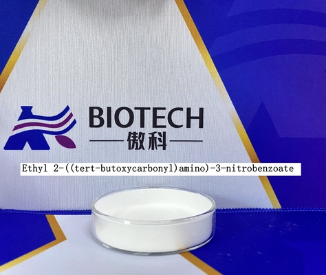 Pó branco C14H18N2O6 do etilo 2 ((Tert-Butoxycarbonyl) amino) - 3-Nitrobenzoate CAS No 136285-65-9 dos intermediários dos APIs