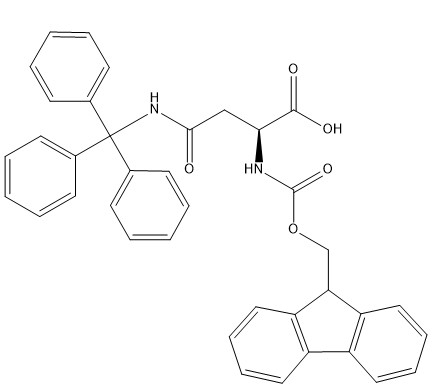 Derivados de Aminoácidos Fmoc-Asn(Trt)-OH CAS. 132388-59-1 Pureza 98% Branco a esbranquiçado C38H32N2O5