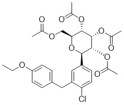 (2R, 3R, 4R, 5S, 6S) - 2 (Acetoxymethyl) - 6- (4-Chloro-3- (4-Ethoxybenz CAS No 461432-25-7 intermediários dos APIs