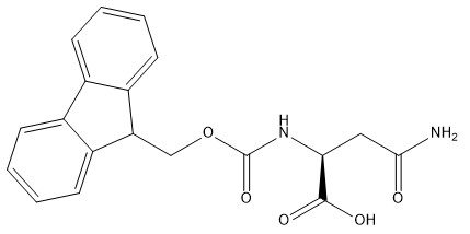 Fmoc-Asn-OH CAS 71989-16-7 98% de pureza Branco a não-branco em pó C19H18N2O5 Ponto de fusão 190 °C