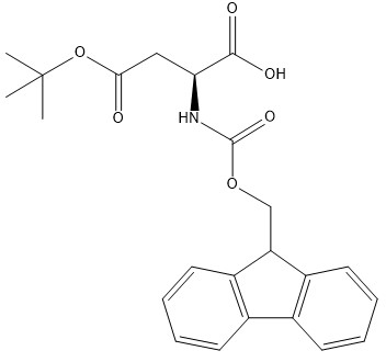 Pureza 98% de derivados de aminoácidos CAS 71989-14-5 Fmoc-Asp(OtBu)-OH C23H25NO6