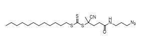 5- ((3-Azidopropyl) amino) - 2-cyano-5-oxopentan-2-yl carbonotrithioate dodecyl CAS No.	1644536-24-2 C22H39N5OS3